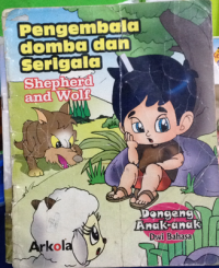 Image of pengembala domba dan serigala dan serigala : shepherd and wolf