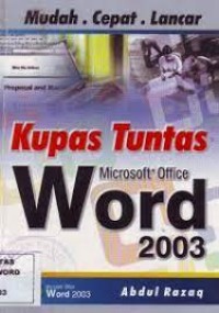 Image of kupas tuntas microsoft office word 2003