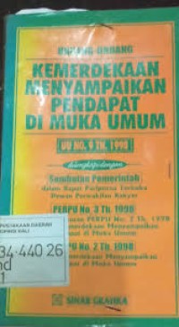 Image of undang-undang : kemerdekaan menyampaikan pendapat di muka umum